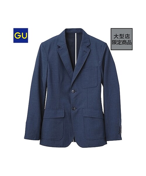 GU(ジーユー)の「(GU)テーラードジャケットA(MEN ⁄ アウター・メンズ・GRAY/BLUE・L/XL/M/S)」の2枚目の写真