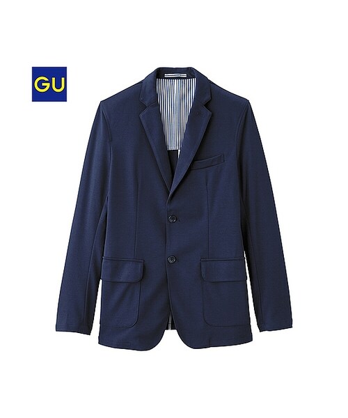 GU（ジーユー）の「（GU）カットソージャケットＣ（MEN ⁄ アウター・メンズ・GRAY/BLACK/NAVY・S/M/L/XL）」の3枚目の写真