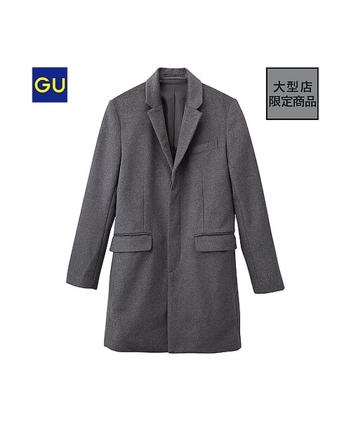 GU(ジーユー)の「(GU)チェスターコートA(MEN ⁄ アウター・メンズ・BROWN/NAVY/DARK GRAY・S/L/M/XL)」の2枚目の写真