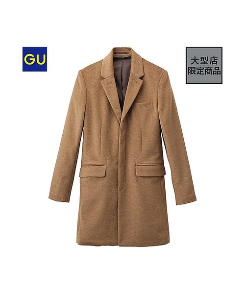 GU(ジーユー)の「(GU)チェスターコートA(MEN ⁄ アウター・メンズ・BROWN/NAVY/DARK GRAY・S/L/M/XL)」の1枚目の写真