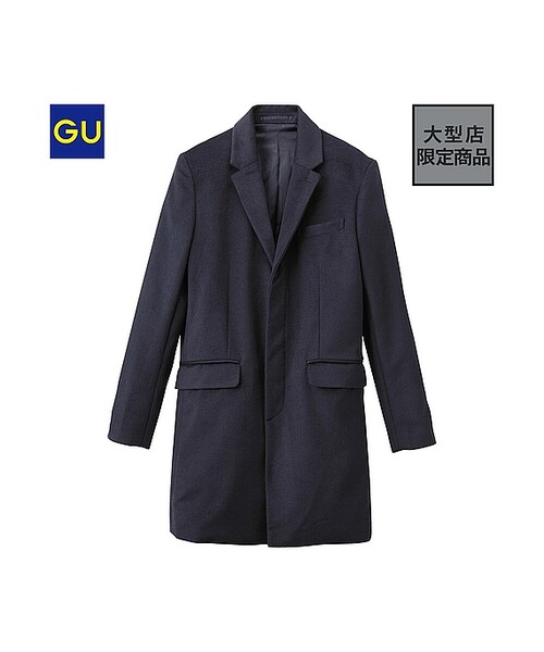 GU(ジーユー)の「(GU)チェスターコートA(MEN ⁄ アウター・メンズ・BROWN/NAVY/DARK GRAY・S/L/M/XL)」の3枚目の写真