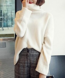 DHOLIC | カシミアミックスオフタートルニット(ニット/セーター)