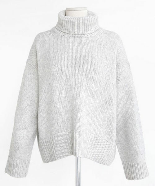 DHOLIC（ディーホリック）の「カシミアミックスオフタートルニット（ニット/セーター・レディース・アイボリー/ブラック/グレー/ベージュ・free）」の3枚目の写真