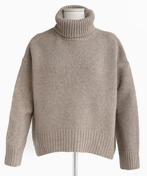 DHOLIC（ディーホリック）の「カシミアミックスオフタートルニット（ニット/セーター・レディース・アイボリー/ブラック/グレー/ベージュ・free）」の4枚目の写真