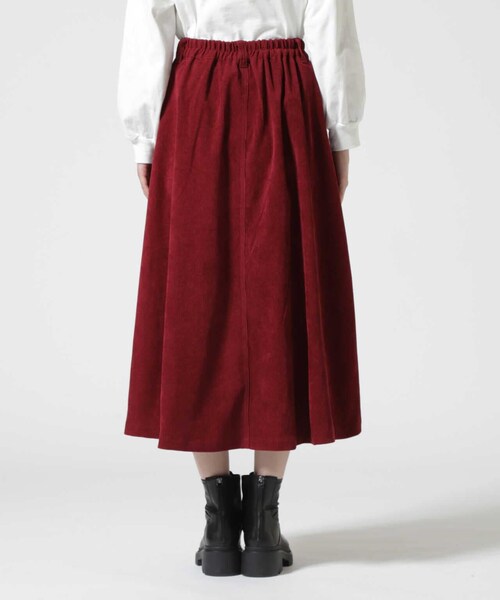 AVIREX（アヴィレックス）の「CORDUROY NARROW RIBS SKIRT/ コーデュロイ ナローリブスカート（スカート・ベージュ/チャコール/バーガンディ・F）」の13枚目の写真
