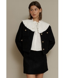 AMONG（アマング）の「[22FW] A DOUBLE COLLAR COTTON BLOUSE_IVORY（その他）」