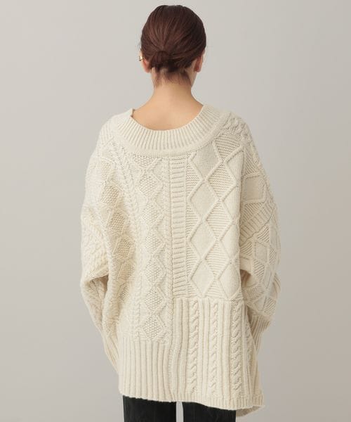 美品★カレンソロジー｜定価4万 23AW イレギュラーアランニットカーディガン 美品☆カレンソロジー｜定価4万 23AW イレギュラーアランニット