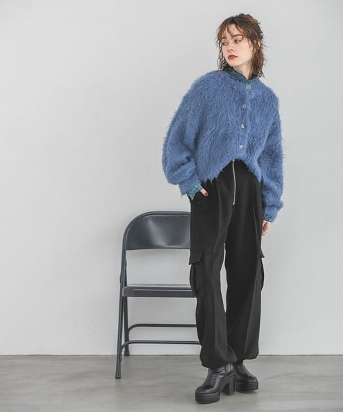 JEANASIS（ジーナシス）の「フロントZIPハイウエストフラップポケットパンツ（パンツ・レディース・オフホワイト(08)/ブラック(09)/ブルーグリーン(76)・S/M）」の5枚目の写真