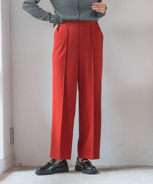 LEPSIM（レプシィム）の「ハタラク7DAYSストレートパンツ 2022冬（パンツ・レディース・キナリ08/ブラック09/ペールピンク21/レッド(WEB限定)/ブラウン58/イエロー64/カーキ78(新色)・SS/S/M/L/LL【WEB限定】）」の15枚目の写真