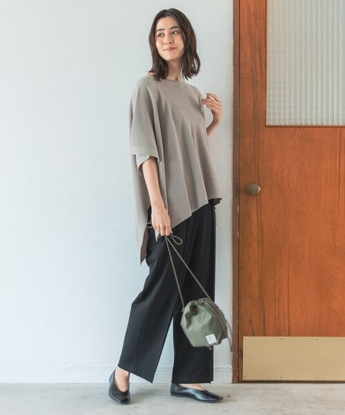 LEPSIM（レプシィム）の「ハタラク7DAYSストレートパンツ 2022冬（パンツ・レディース・キナリ08/ブラック09/ペールピンク21/レッド(WEB限定)/ブラウン58/イエロー64/カーキ78(新色)・SS/S/M/L/LL【WEB限定】）」の11枚目の写真