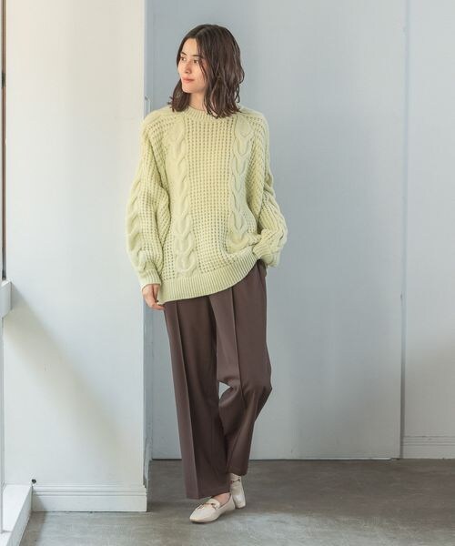 LEPSIM（レプシィム）の「ハタラク7DAYSストレートパンツ 2022冬（パンツ・レディース・キナリ08/ブラック09/ペールピンク21/レッド(WEB限定)/ブラウン58/イエロー64/カーキ78(新色)・SS/S/M/L/LL【WEB限定】）」の16枚目の写真