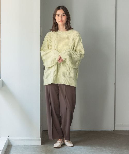 LEPSIM（レプシィム）の「ハタラク7DAYSストレートパンツ 2022冬（パンツ・レディース・キナリ08/ブラック09/ペールピンク21/レッド(WEB限定)/ブラウン58/イエロー64/カーキ78(新色)・SS/S/M/L/LL【WEB限定】）」の18枚目の写真