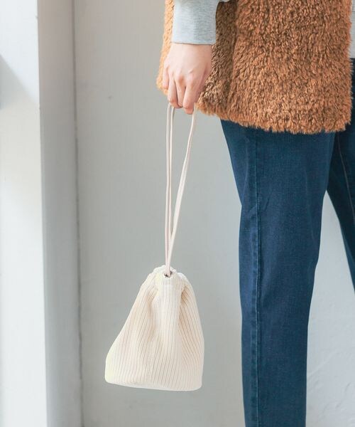 LEPSIM（レプシィム）の「アソート巾着バッグ（バッグ・レディース・ゼブラ01/アイボリー08/ブルー85・ONE SIZE）」の2枚目の写真