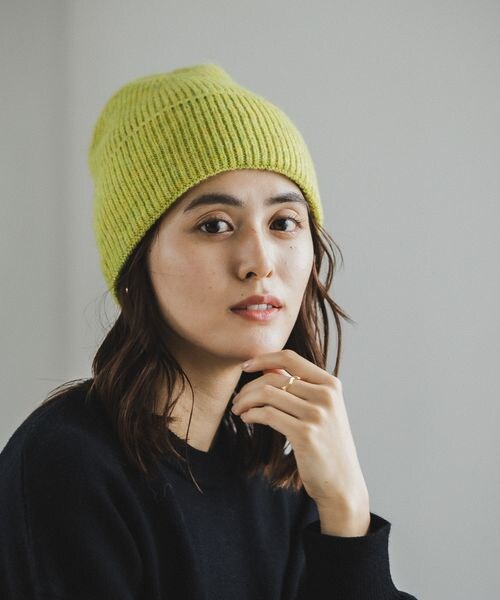 LEPSIM（レプシィム）の「モヘヤ風ニットワッチ（帽子・レディース・アイボリー08/ブラック09/イエロー62・ONE SIZE）」の3枚目の写真