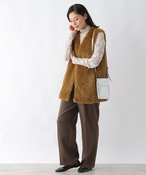 LEPSIM（レプシィム）の「ハイウエストロングタックパンツ（パンツ・レディース・ブラック09/グレー12/ブラウン58・M/L）」の8枚目の写真