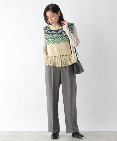 LEPSIM（レプシィム）の「ハイウエストロングタックパンツ（パンツ・レディース・ブラック09/グレー12/ブラウン58・M/L）」の7枚目の写真