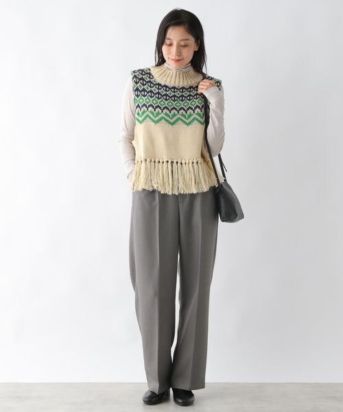 LEPSIM（レプシィム）の「ハイウエストロングタックパンツ（パンツ・レディース・ブラック09/グレー12/ブラウン58・M/L）」の6枚目の写真