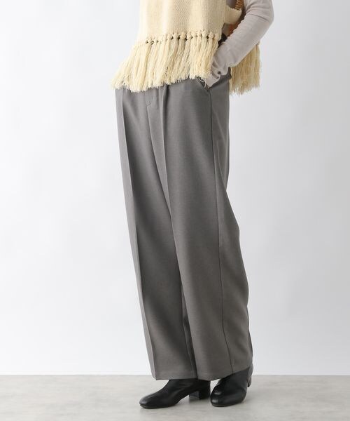 LEPSIM（レプシィム）の「ハイウエストロングタックパンツ（パンツ・レディース・ブラック09/グレー12/ブラウン58・M/L）」の2枚目の写真