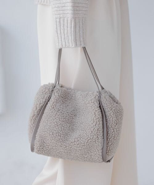 LEPSIM（レプシィム）の「ボアソフト2WAYバッグ（バッグ・レディース・アイボリー08/プラック09/グレージュ51・ONE SIZE）」の11枚目の写真