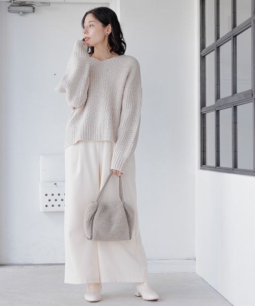 LEPSIM（レプシィム）の「ボアソフト2WAYバッグ（バッグ・レディース・アイボリー08/プラック09/グレージュ51・ONE SIZE）」の14枚目の写真