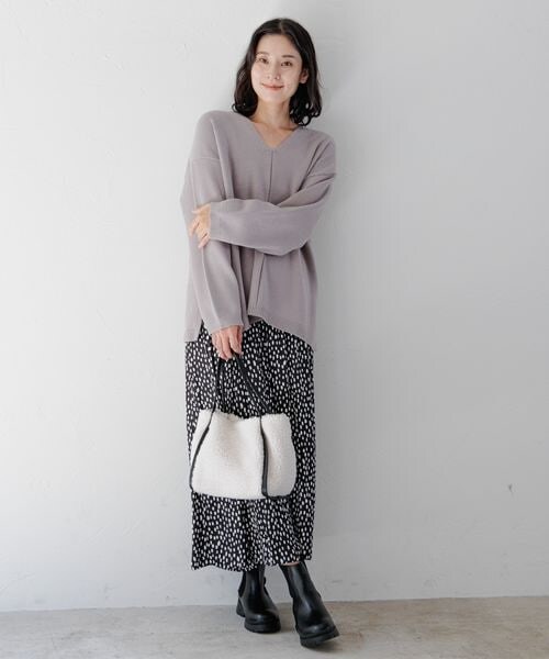 LEPSIM（レプシィム）の「ボアソフト2WAYバッグ（バッグ・レディース・アイボリー08/プラック09/グレージュ51・ONE SIZE）」の7枚目の写真