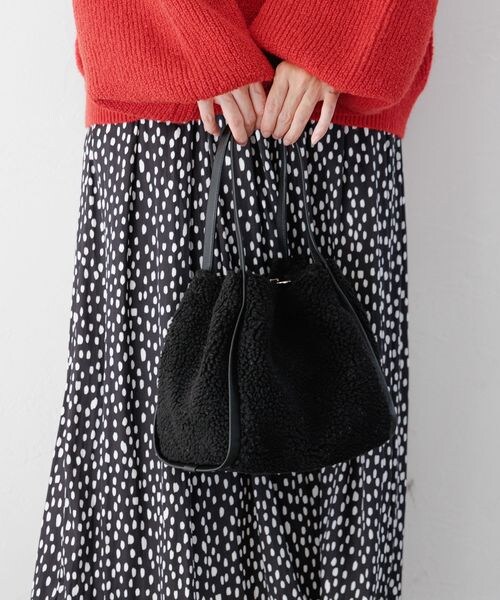 LEPSIM（レプシィム）の「ボアソフト2WAYバッグ（バッグ・レディース・アイボリー08/プラック09/グレージュ51・ONE SIZE）」の8枚目の写真