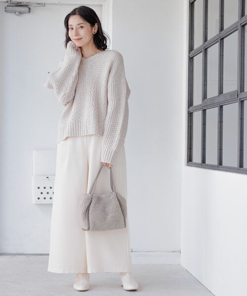 LEPSIM（レプシィム）の「ボアソフト2WAYバッグ（バッグ・レディース・アイボリー08/プラック09/グレージュ51・ONE SIZE）」の12枚目の写真