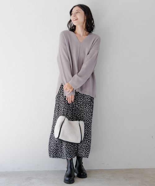 LEPSIM（レプシィム）の「ボアソフト2WAYバッグ（バッグ・レディース・アイボリー08/プラック09/グレージュ51・ONE SIZE）」の6枚目の写真