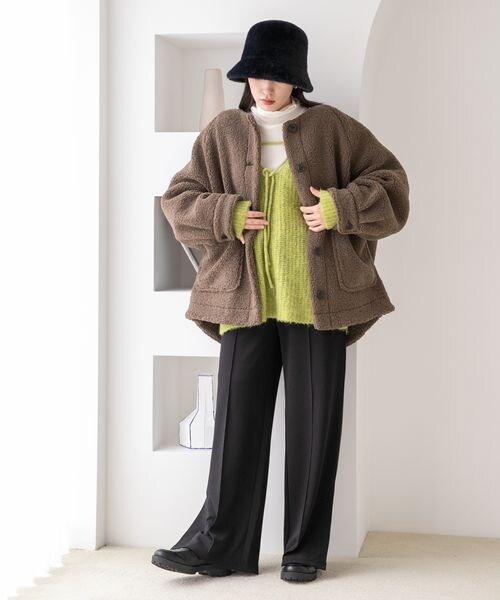 LOWRYS FARM（ローリーズファーム）の「マルチＷＡＹメランジプルオーバーロングスリーブ（トップス・レディース・アイボリー08/チャコールグレー18/グリーン72・フリーサイズ）」の19枚目の写真