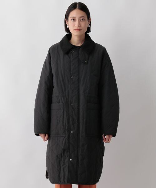 LOWRYS FARM（ローリーズファーム）の「エリツキキルティングコート（ジャケット/アウター・レディース・ブラック09/ベージュ52/カーキ78・F）」の14枚目の写真