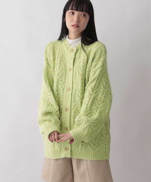 LOWRYS FARM(ローリーズファーム)の「ラメスカシニットカーディガン(トップス・レディース・アイボリー08/ベージュ52/グリーン72・フリーサイズ)」の11枚目の写真