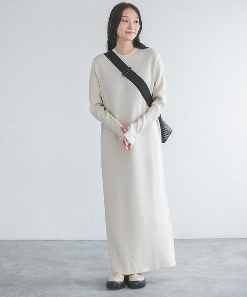 A part by（アパートバイ）の「アゼＩラインワンピース/WEB先行予約（ワンピース/ドレス・レディース・ナチュラル 08/ブラック 09/ダークグリーン 79・フリーサイズ）」の4枚目の写真