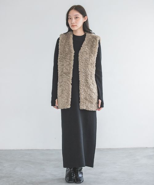 A part by（アパートバイ）の「アゼＩラインワンピース/WEB先行予約（ワンピース/ドレス・レディース・ナチュラル 08/ブラック 09/ダークグリーン 79・フリーサイズ）」の6枚目の写真