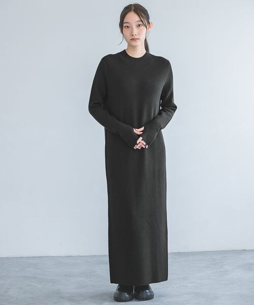 A part by（アパートバイ）の「アゼＩラインワンピース/WEB先行予約（ワンピース/ドレス・レディース・ナチュラル 08/ブラック 09/ダークグリーン 79・フリーサイズ）」の10枚目の写真