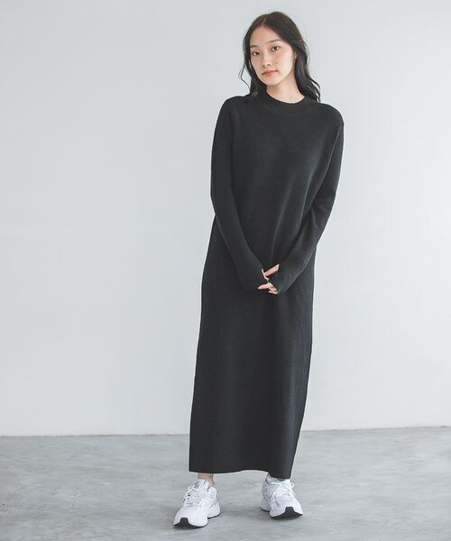 A part by（アパートバイ）の「アゼＩラインワンピース/WEB先行予約（ワンピース/ドレス・レディース・ナチュラル 08/ブラック 09/ダークグリーン 79・フリーサイズ）」の9枚目の写真