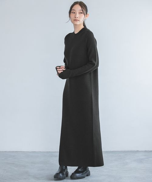 A part by（アパートバイ）の「アゼＩラインワンピース/WEB先行予約（ワンピース/ドレス・レディース・ナチュラル 08/ブラック 09/ダークグリーン 79・フリーサイズ）」の2枚目の写真