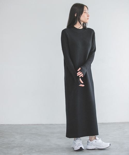 A part by（アパートバイ）の「アゼＩラインワンピース/WEB先行予約（ワンピース/ドレス・レディース・ナチュラル 08/ブラック 09/ダークグリーン 79・フリーサイズ）」の8枚目の写真