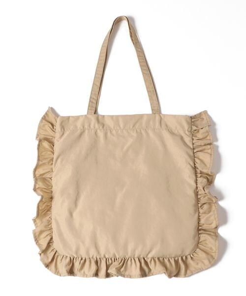 LOWRYS FARM（ローリーズファーム）の「フリルトートバッグ（バッグ・レディース・ブラック09/ベージュ52/カーキ78・フリー）」の5枚目の写真