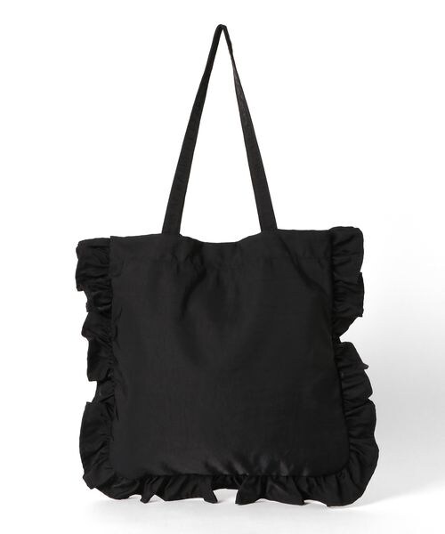 LOWRYS FARM（ローリーズファーム）の「フリルトートバッグ（バッグ・レディース・ブラック09/ベージュ52/カーキ78・フリー）」の7枚目の写真