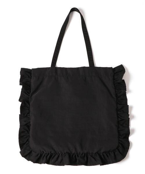 LOWRYS FARM（ローリーズファーム）の「フリルトートバッグ（バッグ・レディース・ブラック09/ベージュ52/カーキ78・フリー）」の4枚目の写真