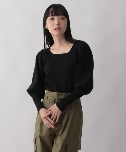 LOWRYS FARM（ローリーズファーム）の「パワショルニット（トップス・レディース・アイボリー08/ブラック09/ブラウン55・フリーサイズ）」の7枚目の写真