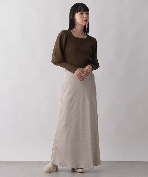 LOWRYS FARM（ローリーズファーム）の「パワショルニット（トップス・レディース・アイボリー08/ブラック09/ブラウン55・フリーサイズ）」の9枚目の写真