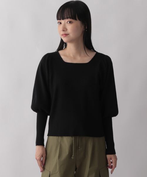 LOWRYS FARM（ローリーズファーム）の「パワショルニット（トップス・レディース・アイボリー08/ブラック09/ブラウン55・フリーサイズ）」の11枚目の写真