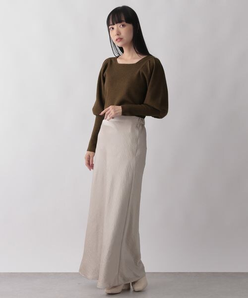 LOWRYS FARM（ローリーズファーム）の「パワショルニット（トップス・レディース・アイボリー08/ブラック09/ブラウン55・フリーサイズ）」の8枚目の写真