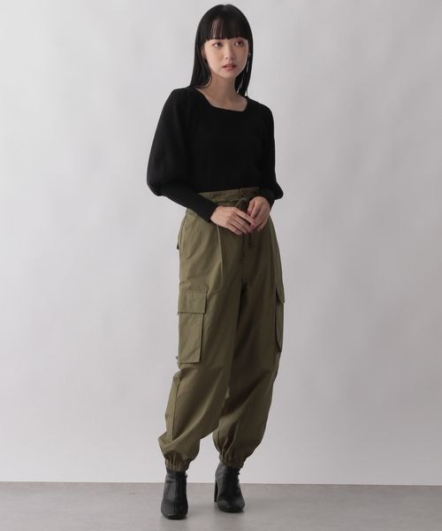 LOWRYS FARM（ローリーズファーム）の「パワショルニット（トップス・レディース・アイボリー08/ブラック09/ブラウン55・フリーサイズ）」の6枚目の写真