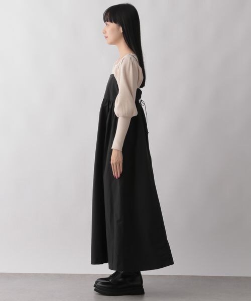 LOWRYS FARM（ローリーズファーム）の「スクエアギャザーキャミワンピース（ワンピース/ドレス・レディース・ブラック09/ブラック柄10/ブラウン58・F）」の10枚目の写真