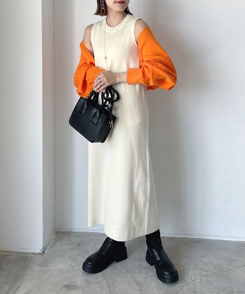 ボレロSETニットワンピース