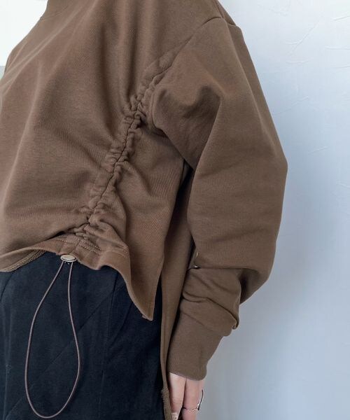 PAGEBOY（ページボーイ）の「ドロスト裏毛プルオーバー（トップス・レディース・オフホワイト05/ブラック09/ブラウン58・F）」の11枚目の写真