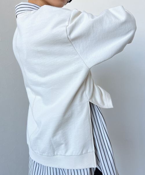 PAGEBOY（ページボーイ）の「ドロスト裏毛プルオーバー（トップス・レディース・オフホワイト05/ブラック09/ブラウン58・F）」の6枚目の写真