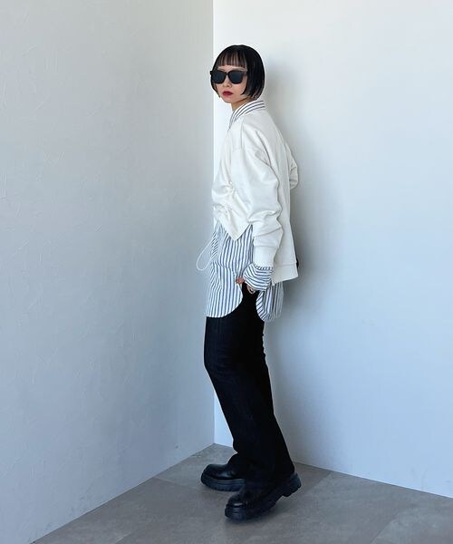 PAGEBOY（ページボーイ）の「ドロスト裏毛プルオーバー（トップス・レディース・オフホワイト05/ブラック09/ブラウン58・F）」の8枚目の写真